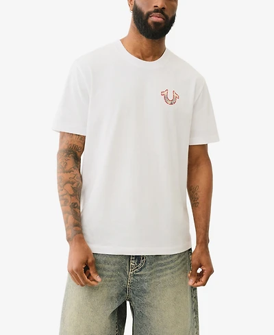 True Religion Men's Short Sleeve Graffiti Puff T-Shirt