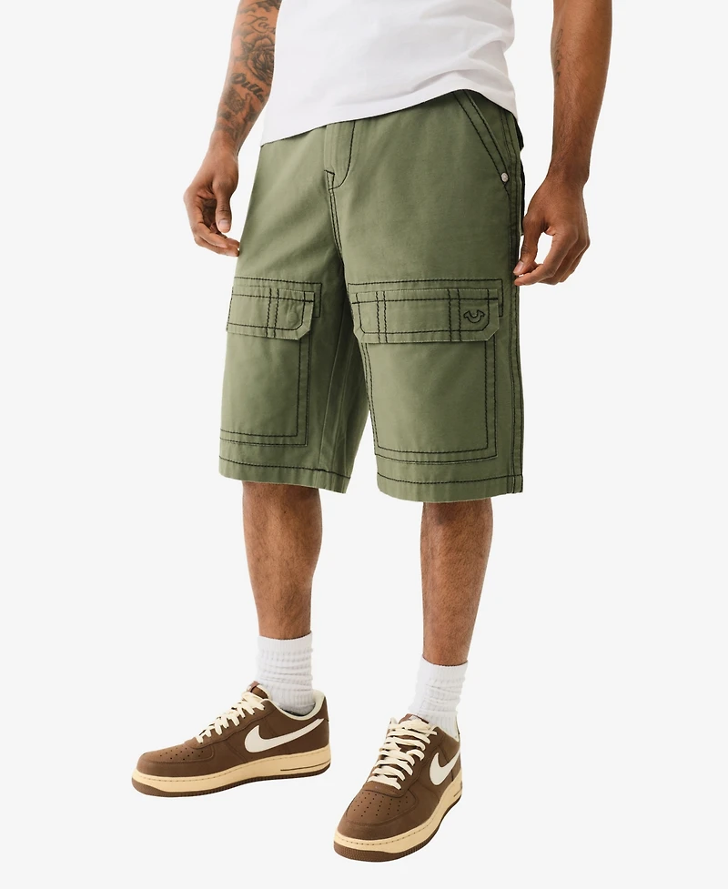 True Religion Men's Vinny Big T Cargo Shorts