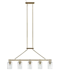 Ink+Ivy 77.5" Curiana 5-light Linear Iron Chandelier