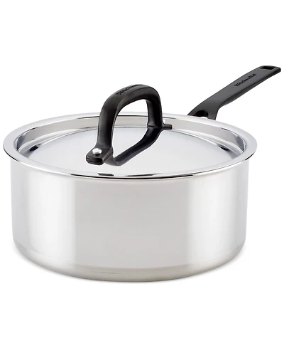 KitchenAid Stainless Steel 5-Ply Clad 3 Qt. Covered Saucepan