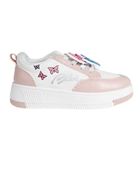 Bebe Toddler Girls Butterfly Lace Charms with Court Sneakers