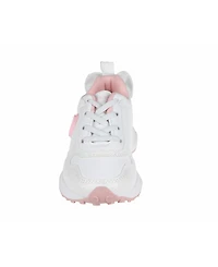 Bebe Toddler Girls Double Layer Bow at Back with Medallion Sneakers