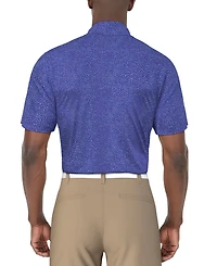 Pga Tour Men's Short Sleeve Confetti Print Golf Polo Shirt