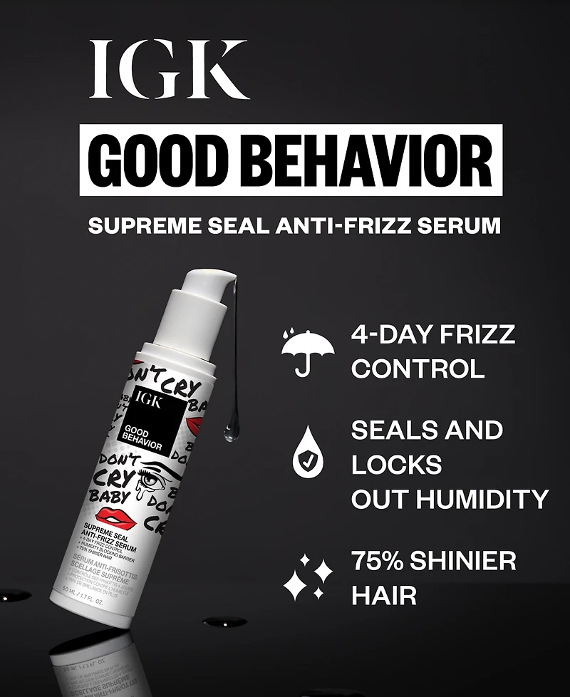 Igk Hair Good Behavior Supreme Seal Anti-Frizz Serum, 1.7 oz.