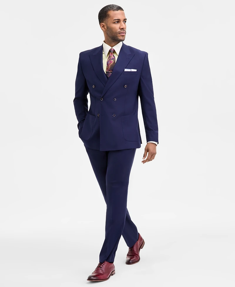 Tayion Collection Men's Classic-Fit Solid Double-Breasted Suit Separate Jacket