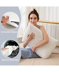 2 Pieces Bamboo Memory Foam Pillow for Pain Relief Sleeping