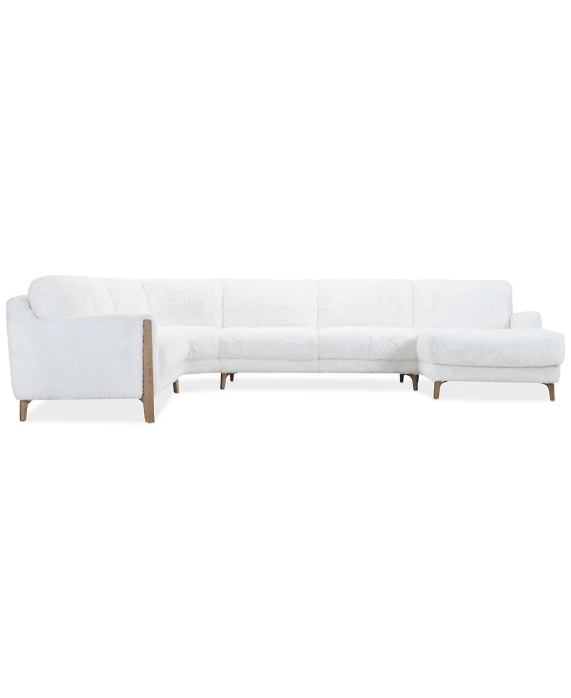 Briannie 4-Pc. Fabric Chaise Sectional, Exclusively at Macy's