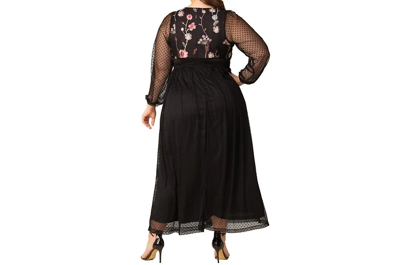 Kiyonna Plus Mystique Mixed Media Evening Gown