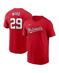 Nike Men's James Wood Red Washington Nationals Fuse Name Number T-Shirt