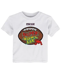Outerstuff Toddler White Super Bowl Lix Crawfish T-Shirt