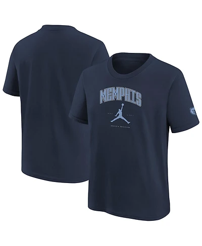 Jordan Big Boys and Girls Navy Memphis Grizzlies Essential Cities T-Shirt