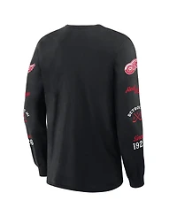 Fanatics Men's Black Detroit Red Wings Boxed Legacy Long Sleeve T-Shirt