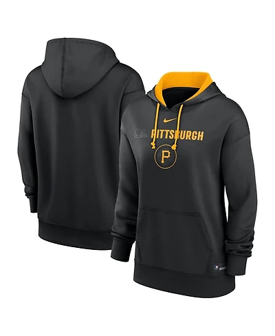 Nike Women's Black Pittsburgh Pirates Authentic Collection City Connect Performance Pullover Hoodie