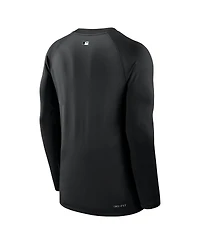 Nike Men's Black Chicago White Sox Authentic Collection Game Time Raglan Performance Long Sleeve T-Shirt