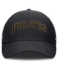 Nike Men's Black Pittsburgh Pirates Rise Gaberdine Adjustable Hat