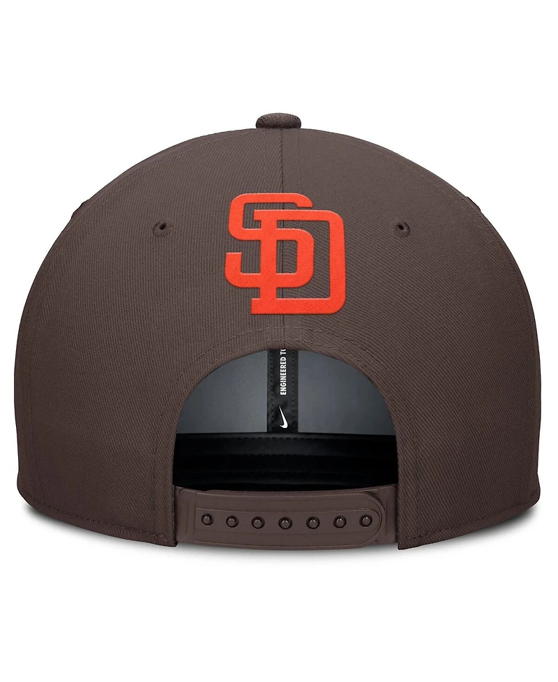 Nike Men's Gray/Brown San Diego Padres Pro Performance Snapback Hat
