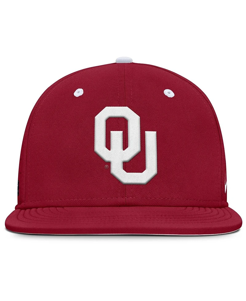 Nike Men's Crimson Oklahoma Sooners On-Field Dugout True Performance Fitted Hat