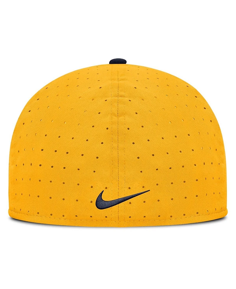 Nike Men's Gold West Virginia Mountaineers On-Field Dugout True Performance Fitted Hat