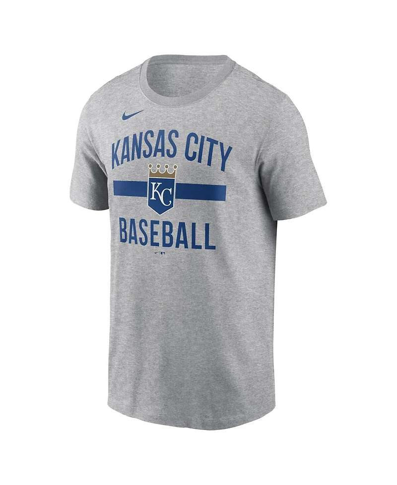 Nike Men's Heather Gray Kansas City Royals Arched T-Shirt