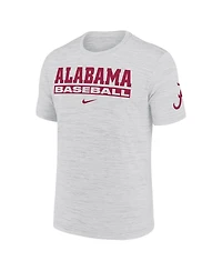 Nike Men's Ash Alabama Crimson Tide Velocity Baseball Wordmark Stack Performance T-Shirt