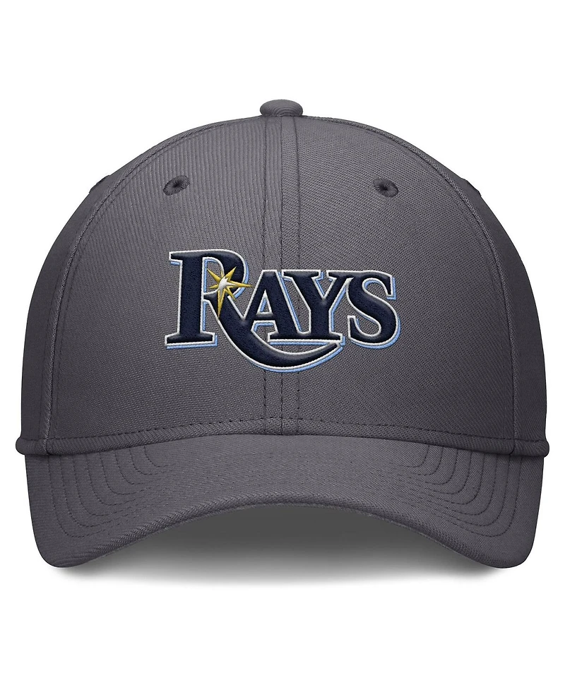 Nike Men's Gray Tampa Bay Rays Swoosh Performance Flex Hat