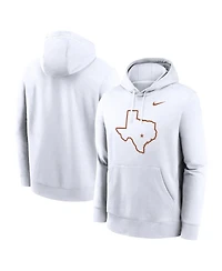 Nike Men's White Texas Longhorns Primetime Alternate Logo Club Fleece Pullover Hoodie