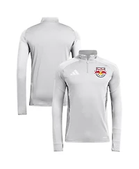Adidas Men's Silver New York Red Bulls 2025 Quarter-Zip Long Sleeve Training Top