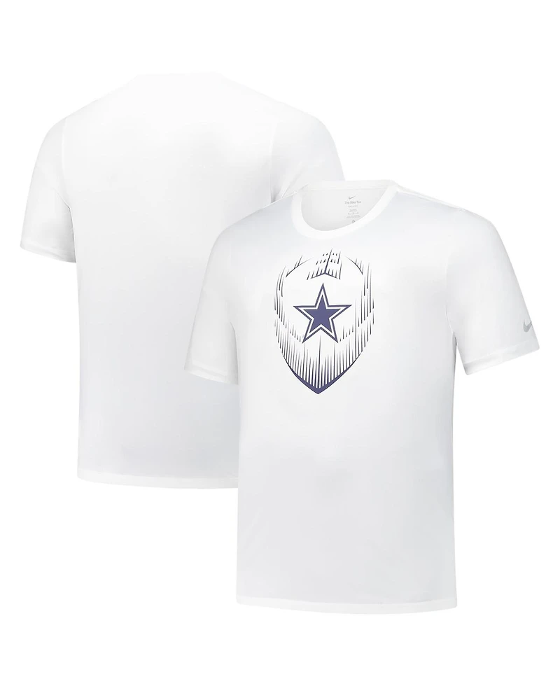 Nike Men's White Dallas Cowboys Big Tall Blitz Legend Icon Performance T-Shirt