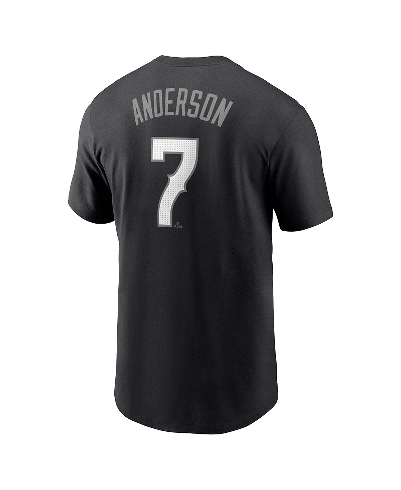 Nike Men's Tim Anderson Black Chicago White Sox City Connect Fuse Name Number T-Shirt