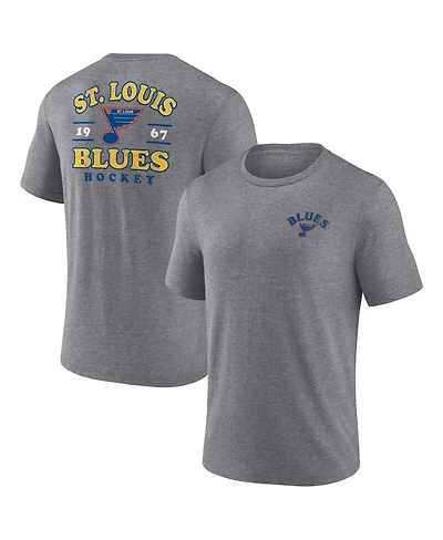 Fanatics Men's Heather Gray St. Louis Blues Winger Tri-Blend T-Shirt