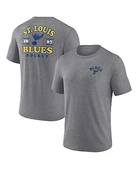 Fanatics Men's Heather Gray St. Louis Blues Winger Tri-Blend T-Shirt