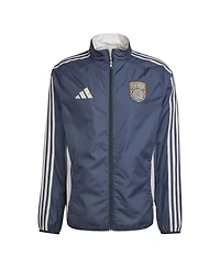 Adidas Men's Navy/White San Diego Fc 2025 Anthem Reversible Full-Zip Jacket
