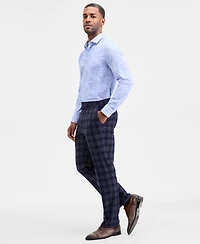 Tayion Collection Men's Classic-Fit Plaid Suit Separate Pants