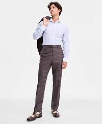 Tayion Collection Men's Classic-Fit Plaid Suit Separate Pants