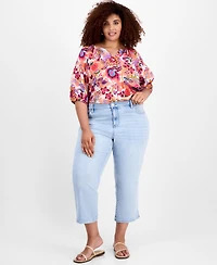 Liverpool Los Angeles Trendy Plus Slit-Hem Kick Flare Jeans
