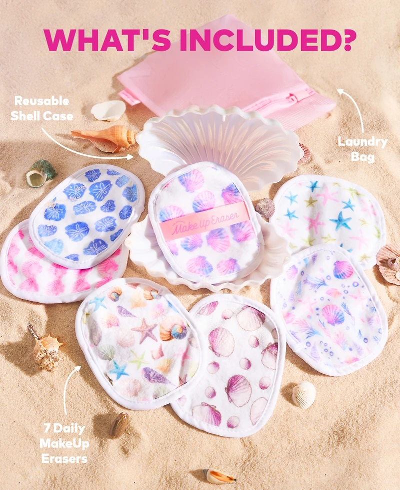MakeUp Eraser 7-Pc. Seashells Makeup-Removing Cloth Set