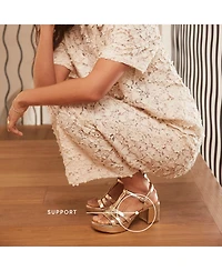 LifeStride Women's Rio Strappy Platform Block Heel Dress Sandals