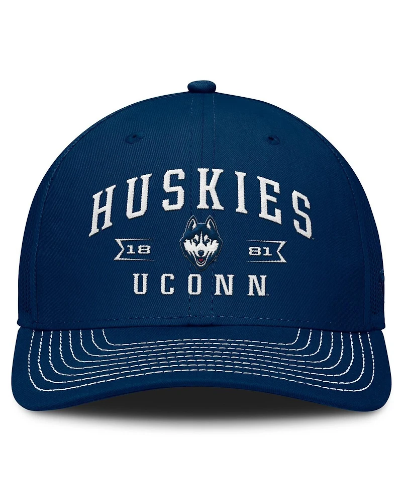 Top of the World Men's True Navy UConn Huskies Carson Trucker Adjustable Hat