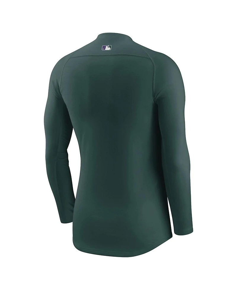 Nike Men's Green Colorado Rockies City Connect Base Layer Raglan Long Sleeve Performance T-Shirt