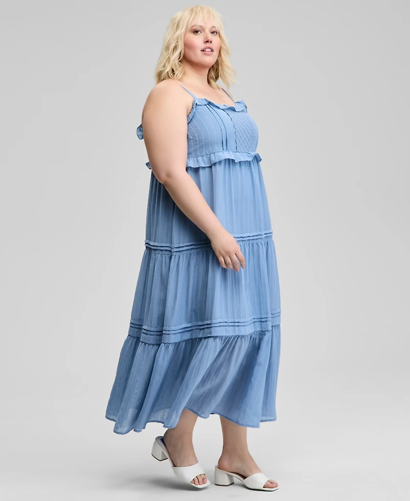 And Now This Trendy Plus Ruffle-Trim Maxi Dress, Exclusively at Macy's