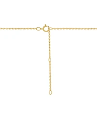 Lab-Created Ruby (1/4 ct. t.w.) & Diamond Accent Mom Heart Pendant Necklace in 14k Yellow Gold-Plated Sterling Silver, 16" + 2" extender