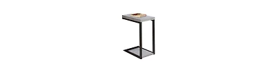 Industrial Snack Table with Faux Cement Design and Sturdy Frame