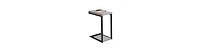 Industrial Snack Table with Faux Cement Design and Sturdy Frame
