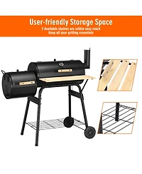 Outdoor Bbq Grill Charcoal Barbecue Pit Patio Backyard Meat Cooker Smoker