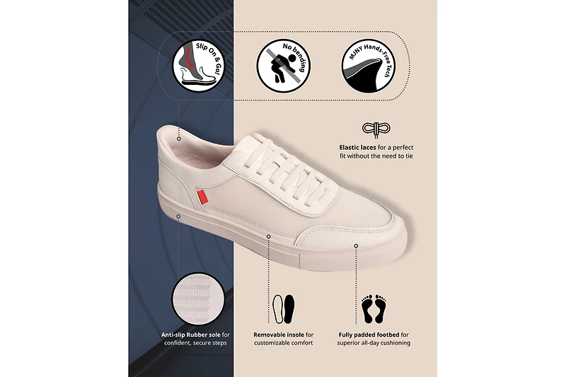 Marc Joseph New York Womens Columbia Street Hands-Free Slip On Technology Fashion Sneakers