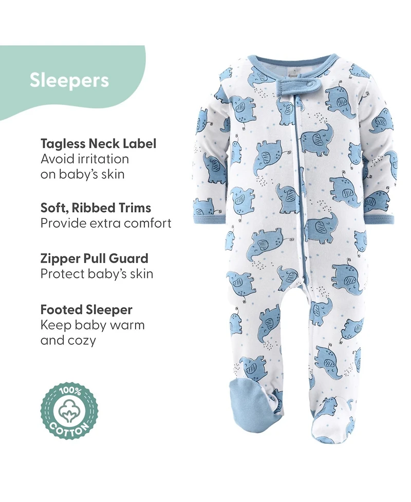 The Peanutshell Baby Boys Layette Gift Set Elephant Blue, 30 Piece