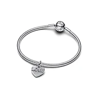 Pandora Sterling Silver Engravable Love Heart Dangle Charms