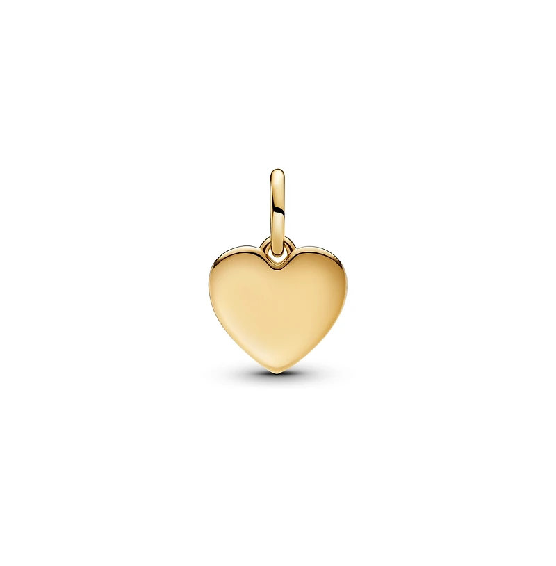 Pandora Gold-Plated Engravable Love Heart Dangle Charms