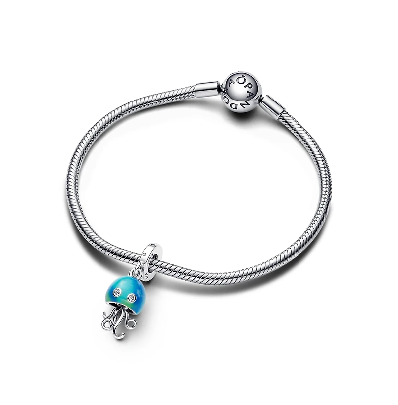 Pandora Sterling Silver Color-Changing Jellyfish Dangle Charms