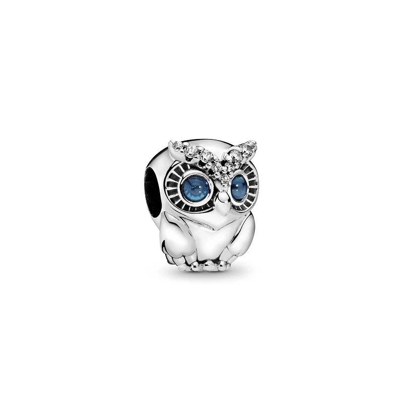 Pandora Sterling Silver Pave Sparkling Owl Charms